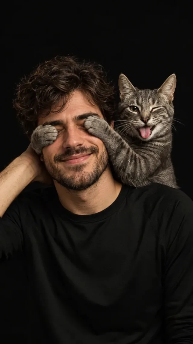 Modelo de referência: retrato bem-humorado, sem texto